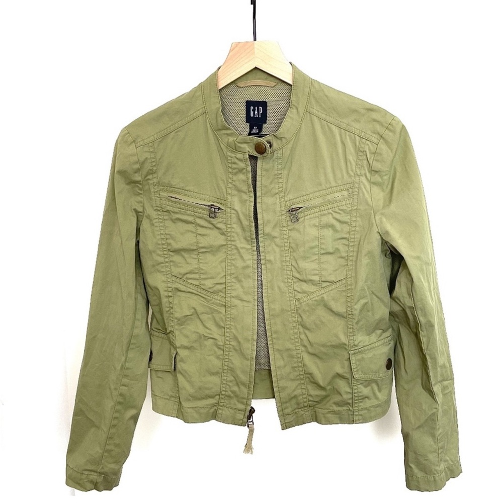 Gap Olive Green Bomber Utility Moto Jacket